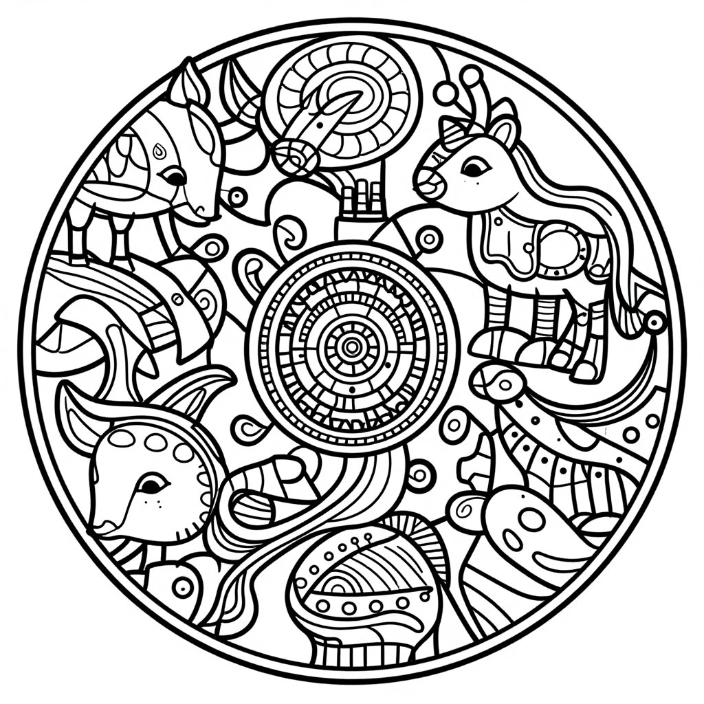 Tinga Tinga Art - free printable coloring page