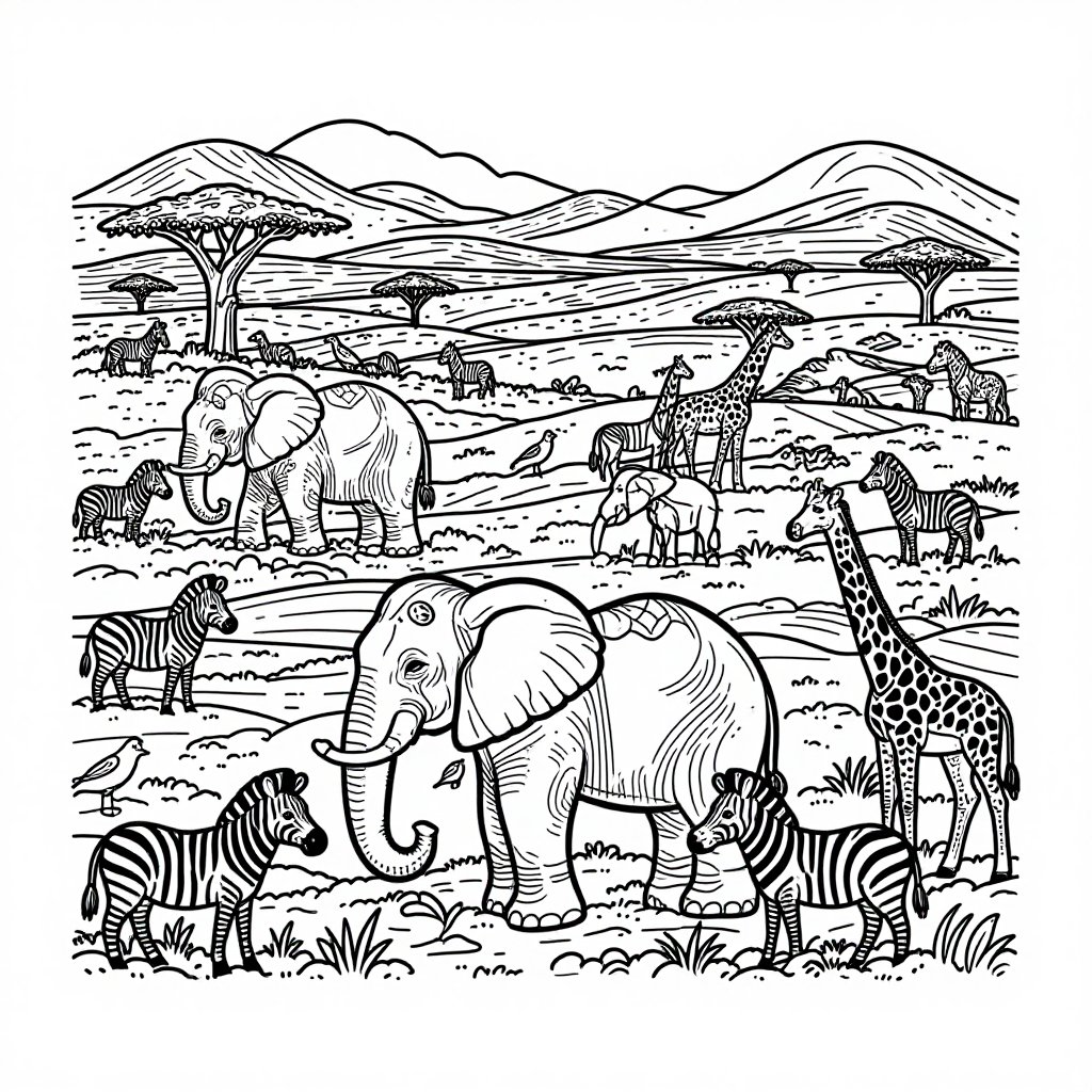 Crowned Crane - free printable coloring page