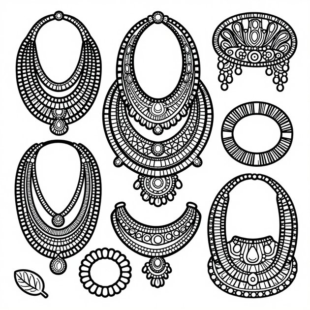 Beaded Jewelry - Free printable coloring page
