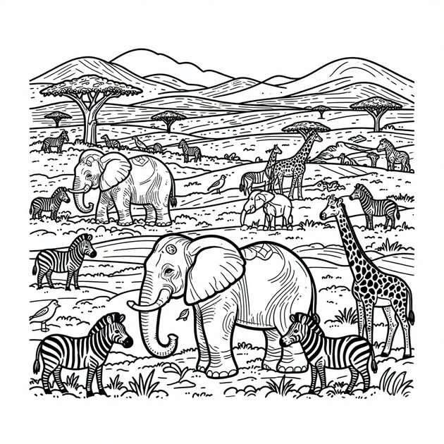 Crowned Crane - Free printable coloring page