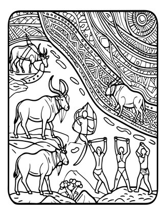 Rock Art - Free printable coloring page