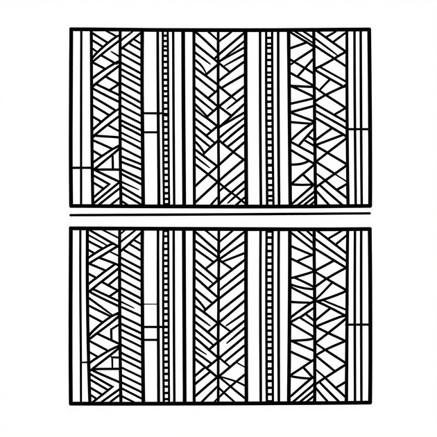 Kente Cloth - Free printable coloring page