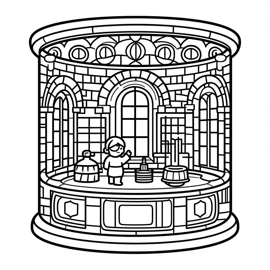 Mercury Flask - free printable coloring page