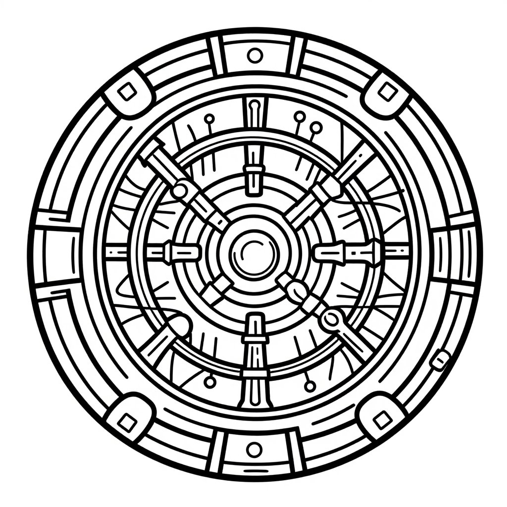 Four Elements - free printable coloring page