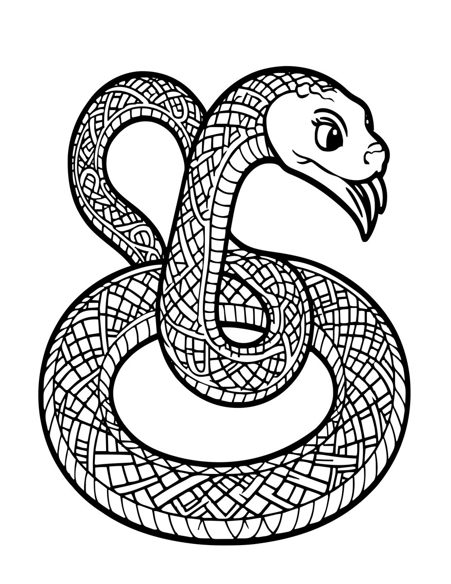 Ouroboros - free printable coloring page