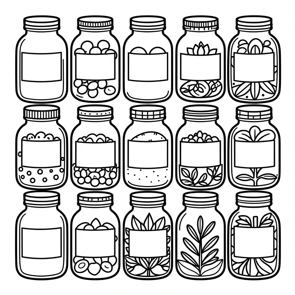 Ingredient Wall - free printable coloring page