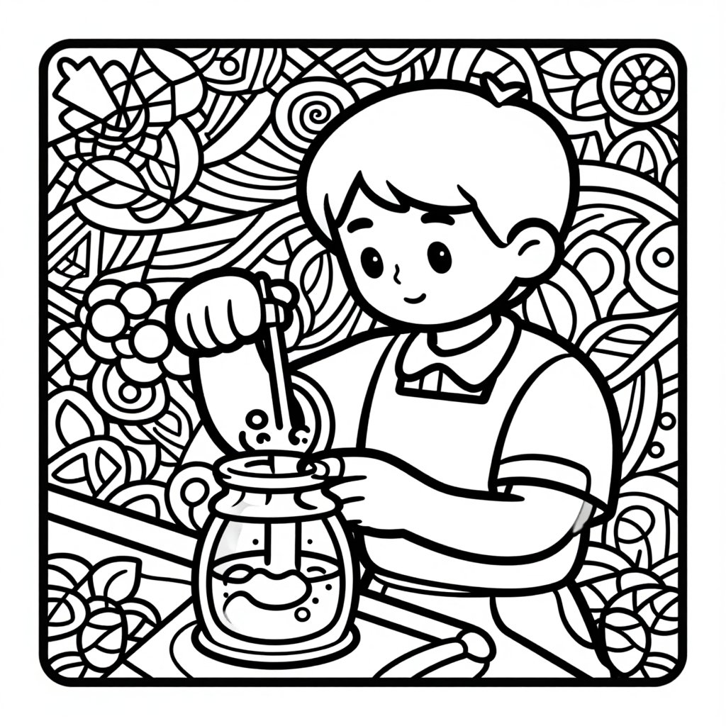 Gold Making - free printable coloring page