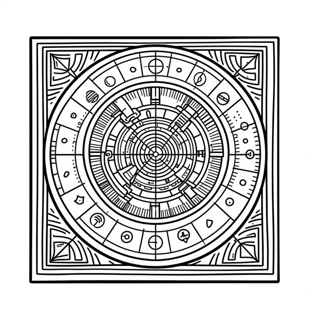 Athanor Furnace - Free printable coloring page