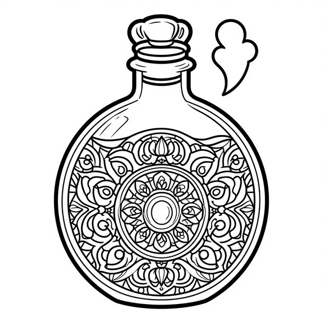 Skull and Book - Free printable coloring page