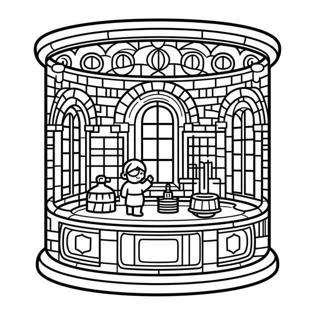Mercury Flask - Free printable coloring page