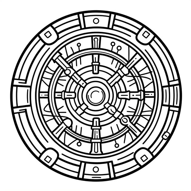 Four Elements - Free printable coloring page