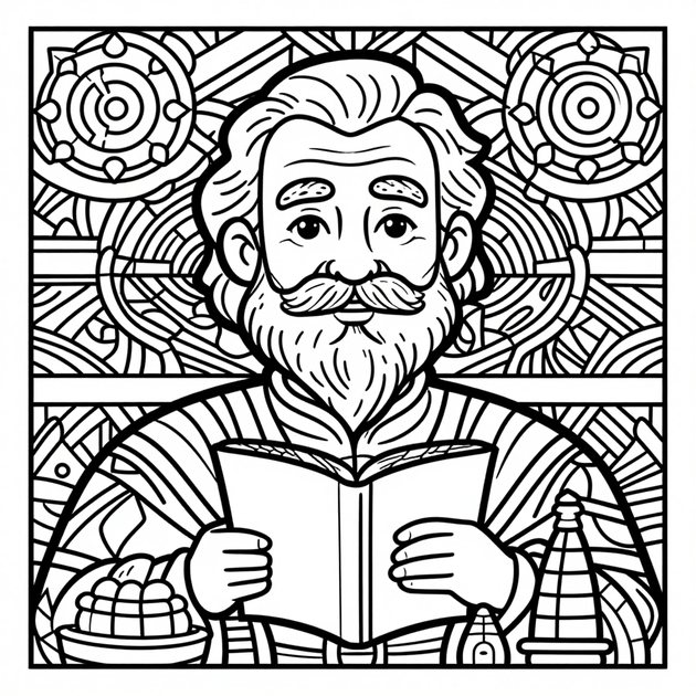 Crystallization - Free printable coloring page