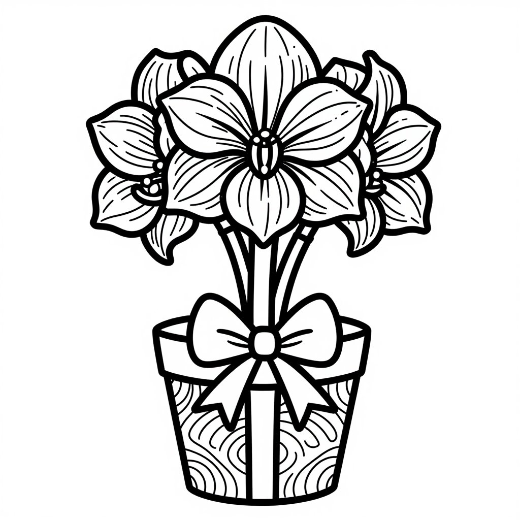 Blue Hyacinth - free printable coloring page