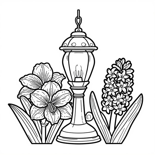 Vintage Botanical - Free printable coloring page