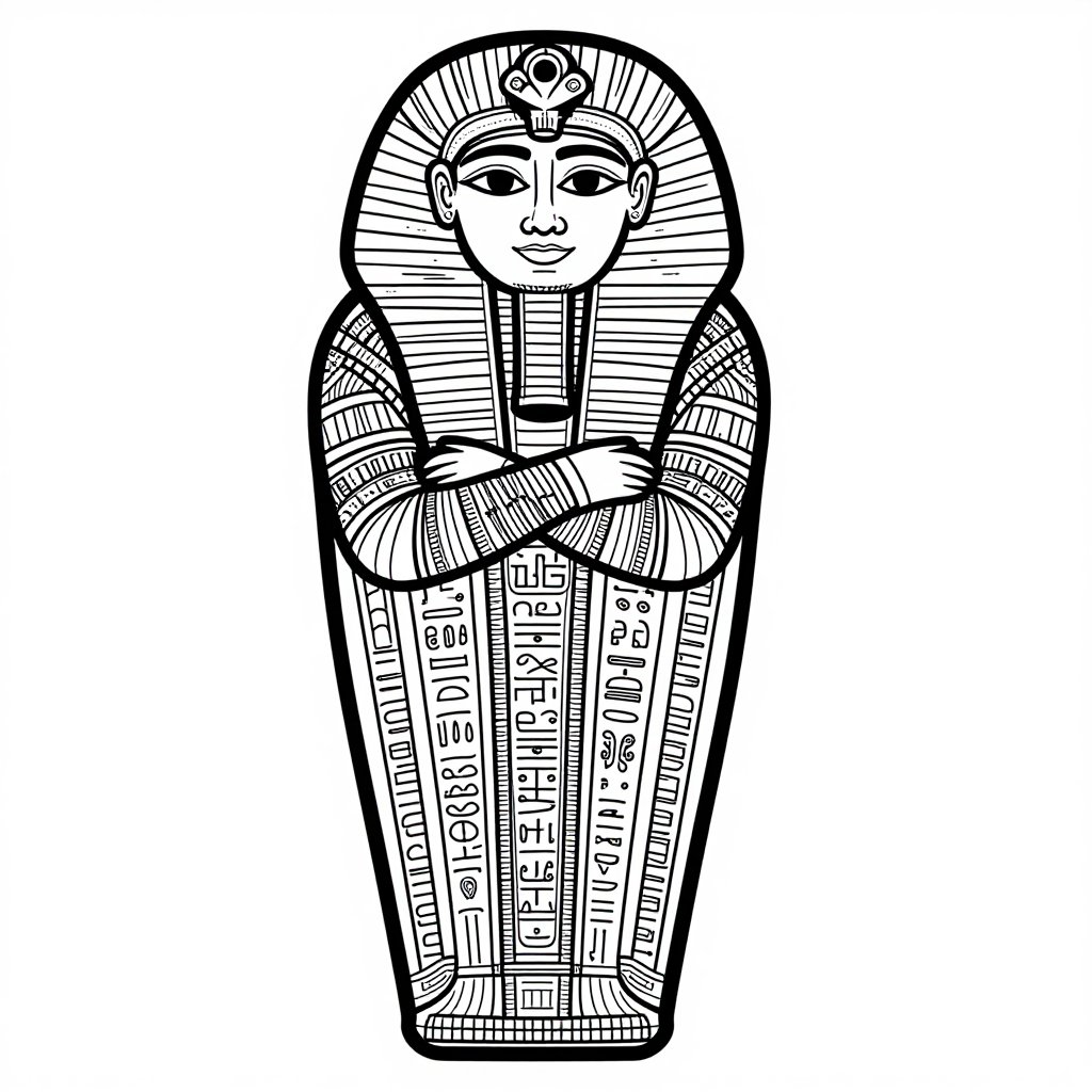 Hieroglyph Panel - free printable coloring page