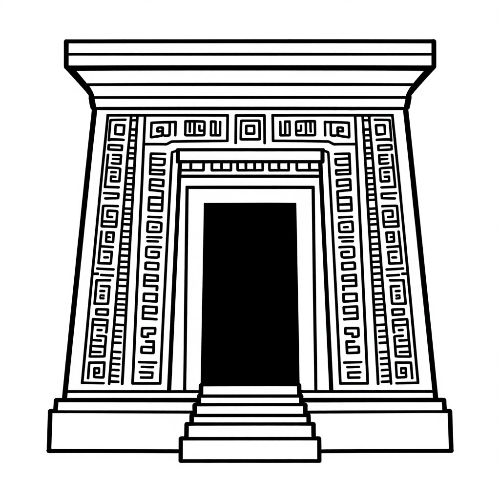 Canopic Jars - free printable coloring page