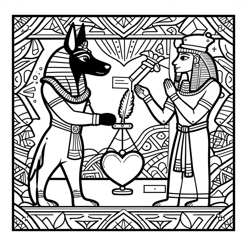 Lotus & Papyrus - free printable coloring page