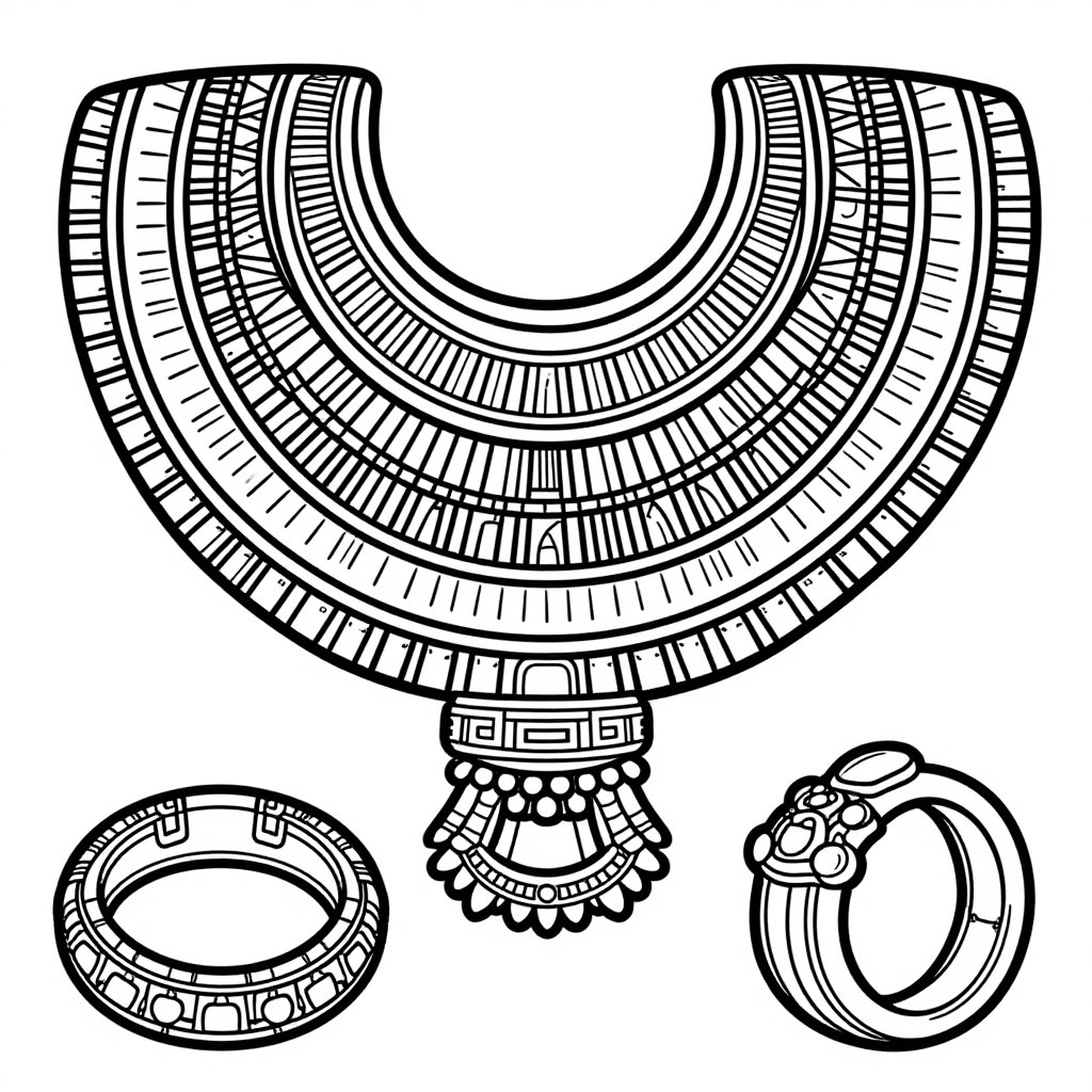 Egyptian Boat - free printable coloring page