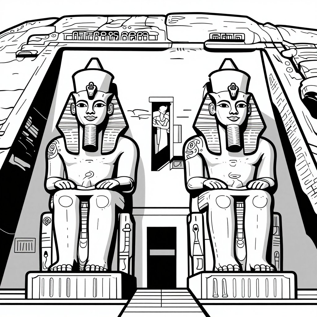 Weighing of Heart - free printable coloring page