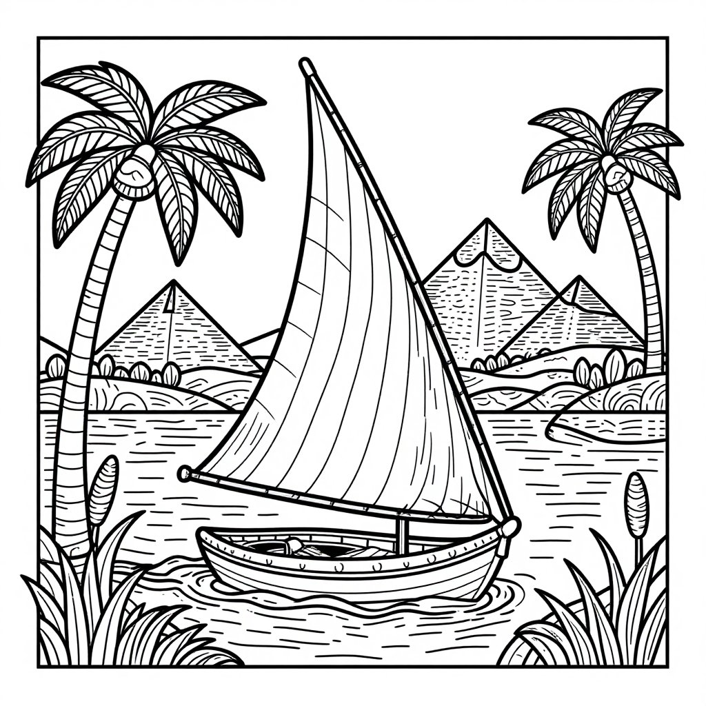 Cleopatra - free printable coloring page