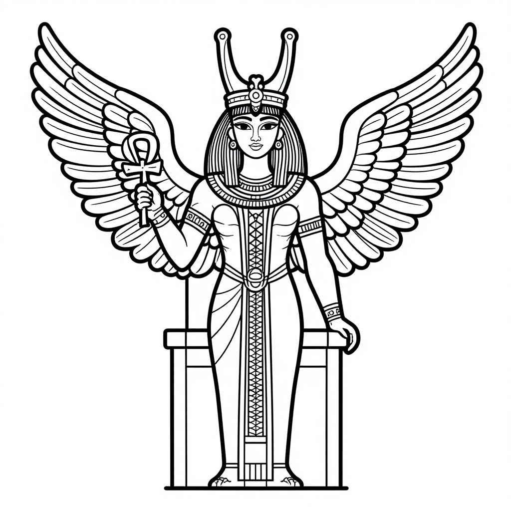 Scarab Beetle - free printable coloring page