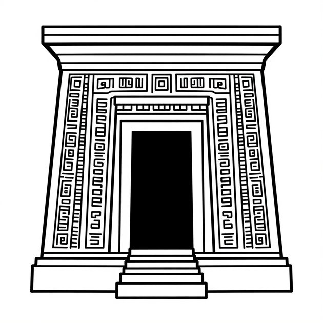 Canopic Jars - Free printable coloring page