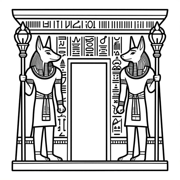 Valley of Kings - Free printable coloring page