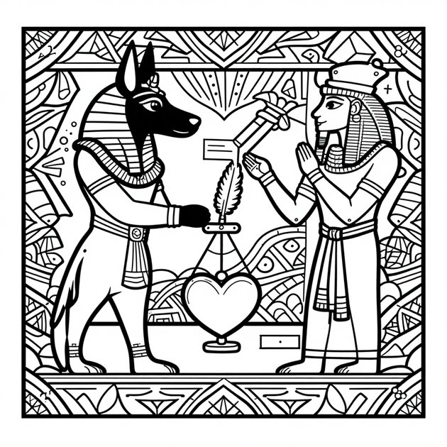 Lotus & Papyrus - Free printable coloring page