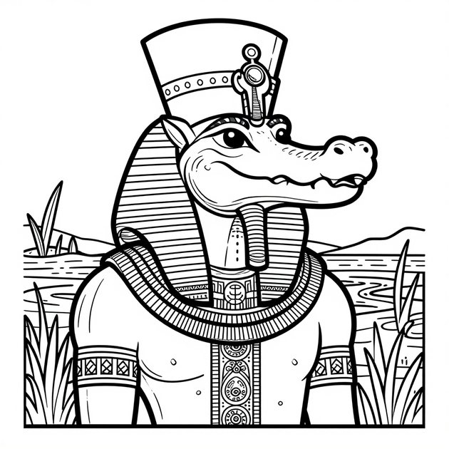 Horus Falcon - Free printable coloring page
