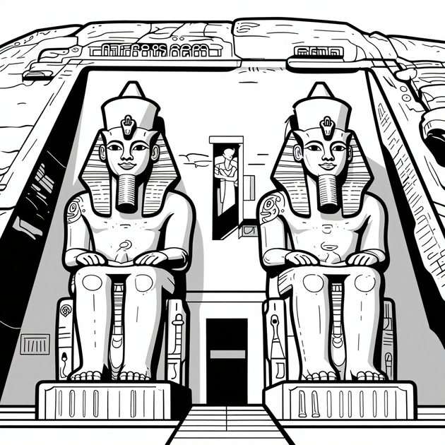 Weighing of Heart - Free printable coloring page