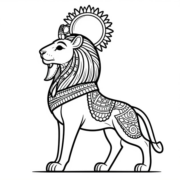 Egyptian Jewelry - Free printable coloring page