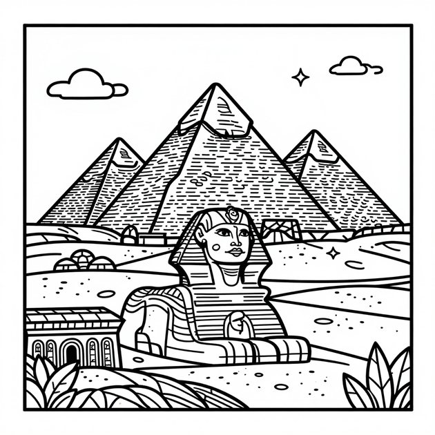 Tomb Painting - Free printable coloring page
