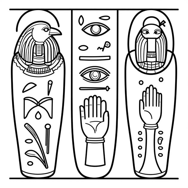 Anubis - Free printable coloring page