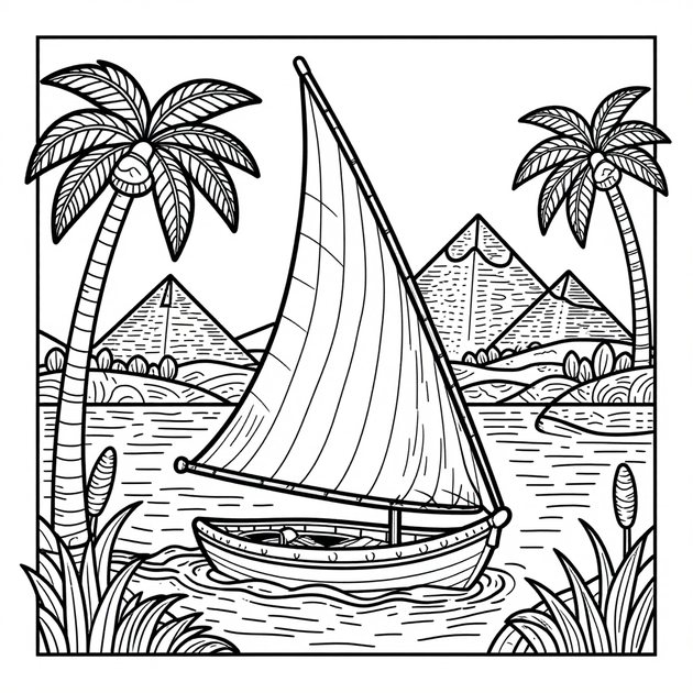 Cleopatra - Free printable coloring page