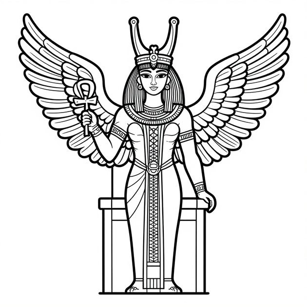 Scarab Beetle - Free printable coloring page