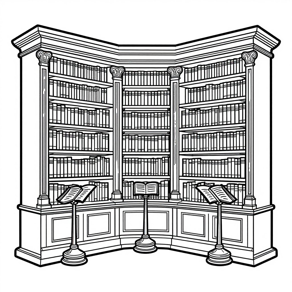 Copying Desk - free printable coloring page