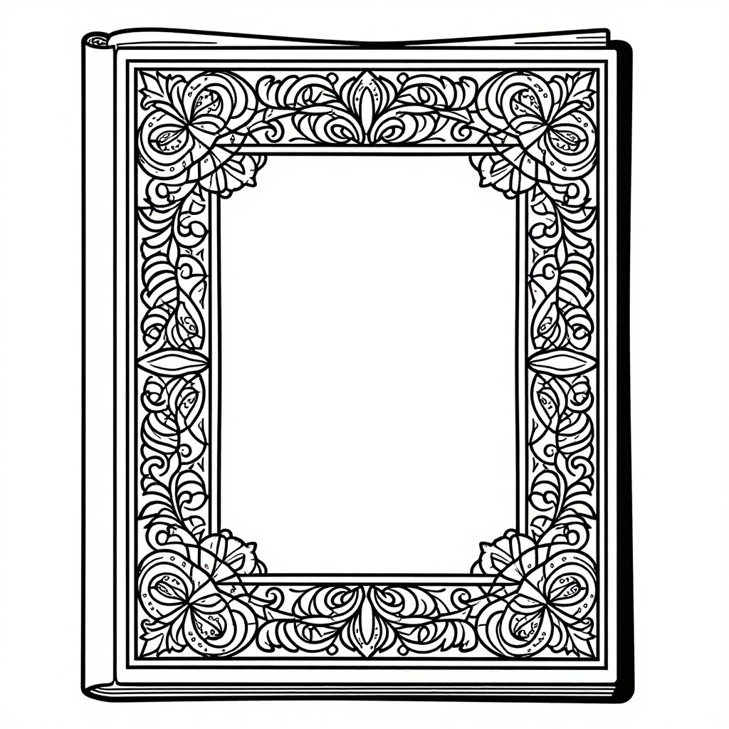 Library Garden - free printable coloring page