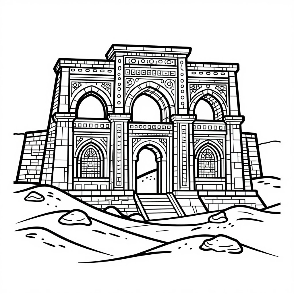 Illuminated Manuscript - free printable coloring page