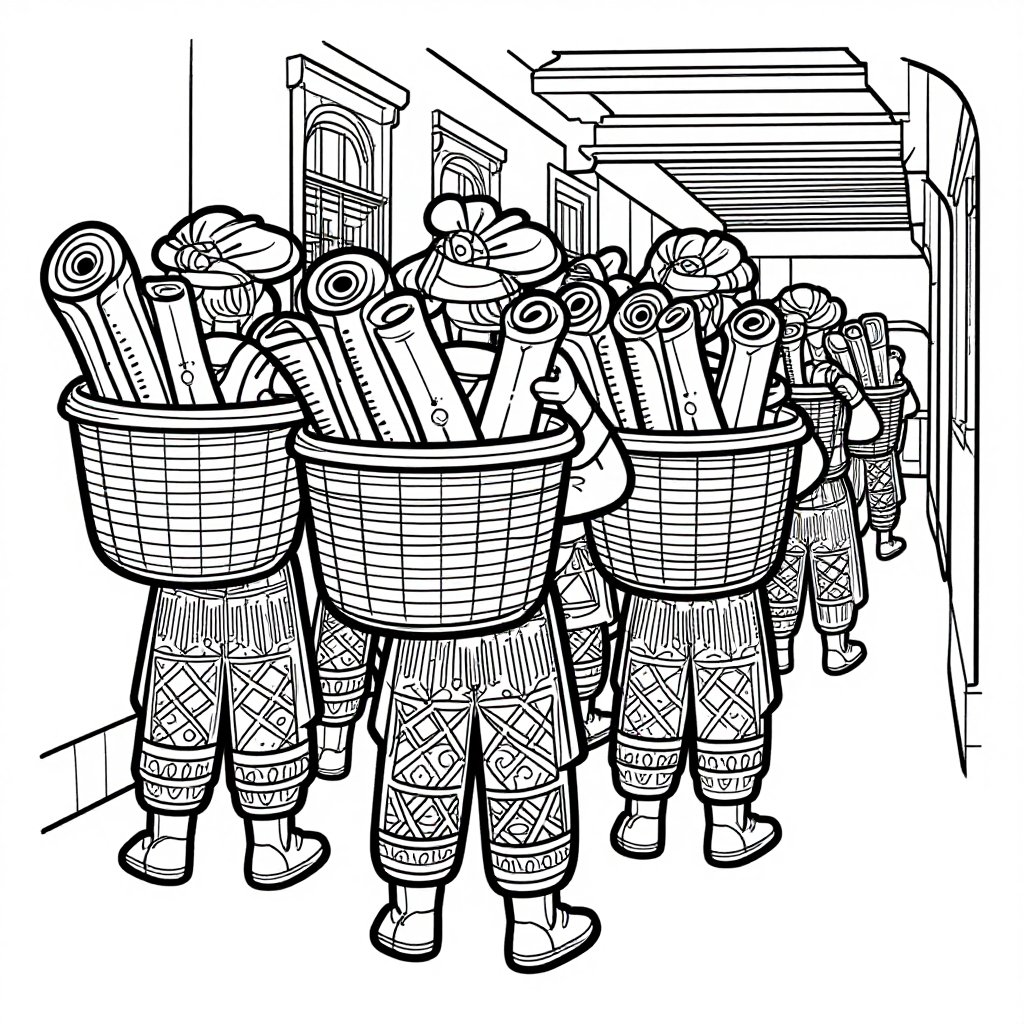 Desert Library - free printable coloring page