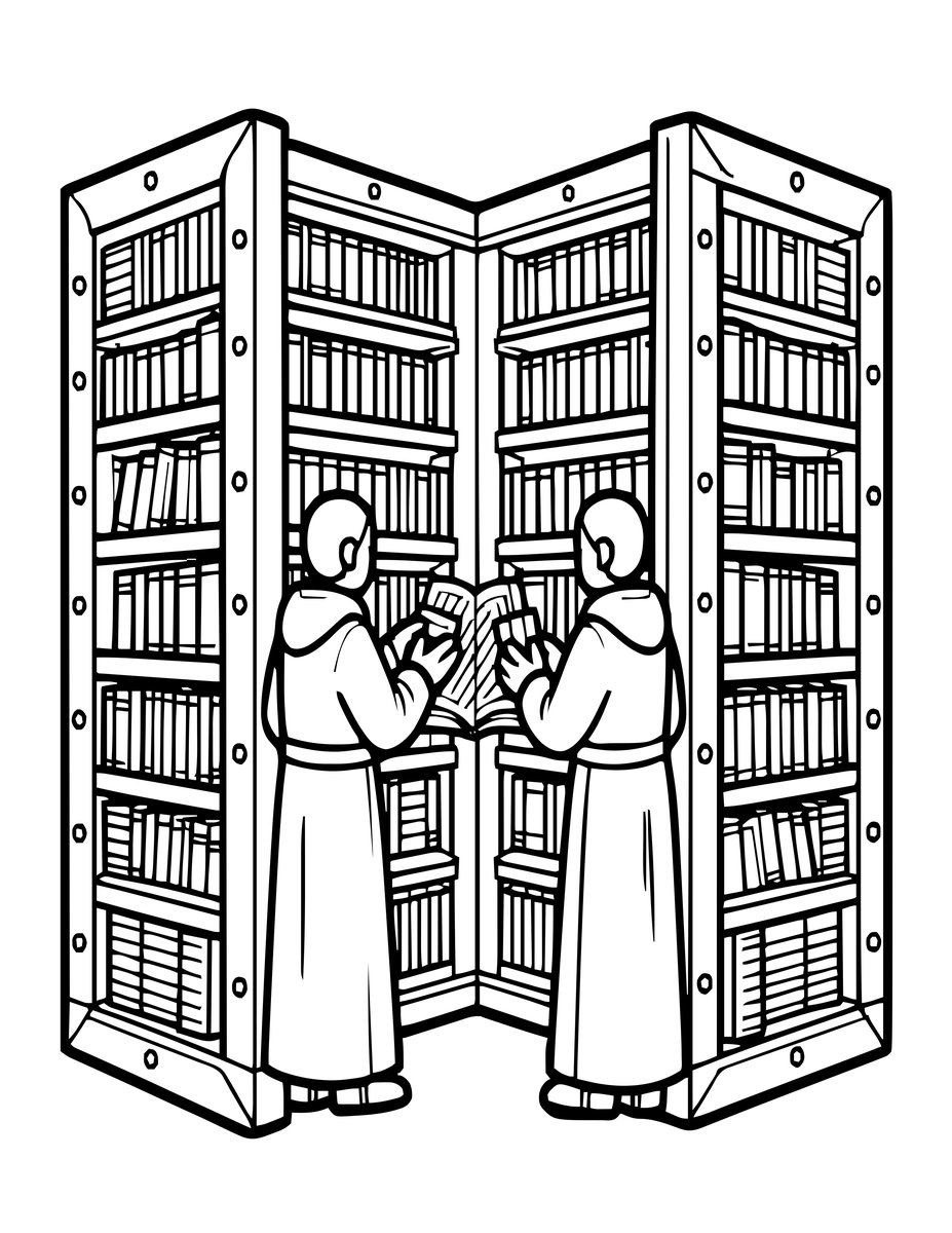 Sealed Archives - free printable coloring page