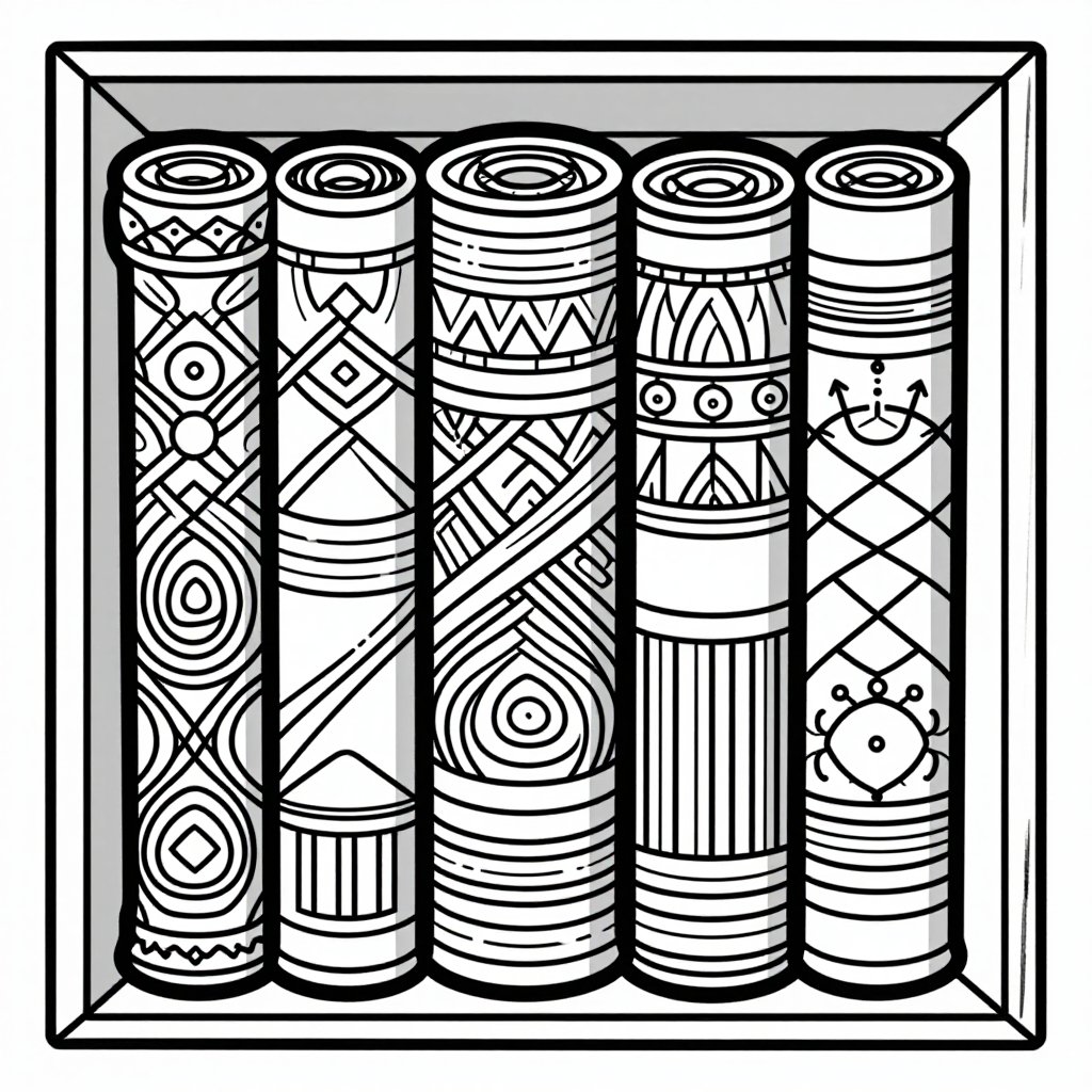 Papyrus Stacks - free printable coloring page