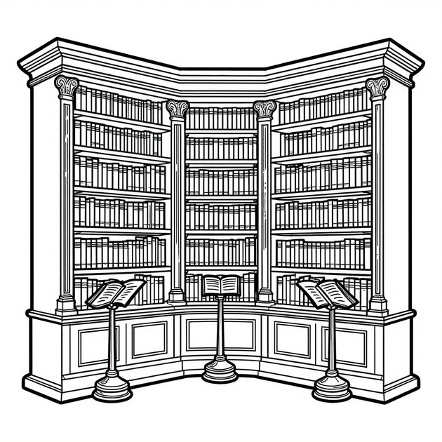 Copying Desk - Free printable coloring page