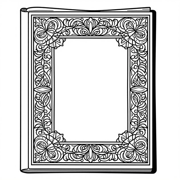 Library Garden - Free printable coloring page