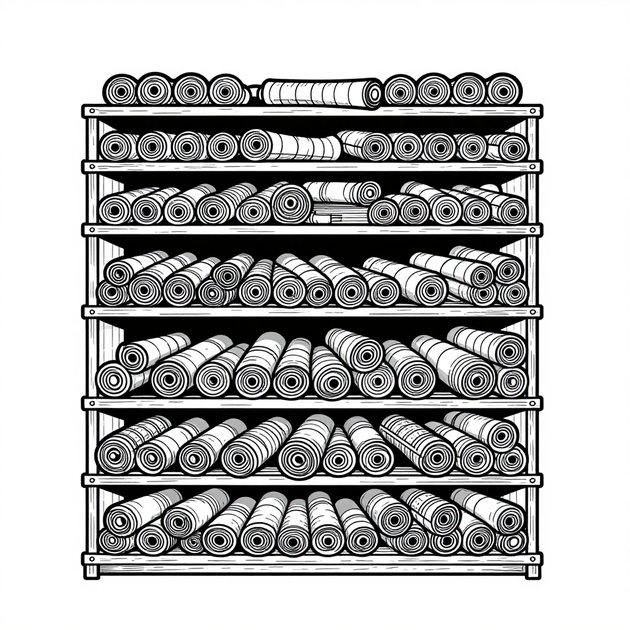 Scroll Shelves - Free printable coloring page