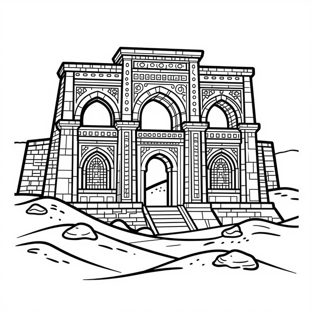 Illuminated Manuscript - Free printable coloring page