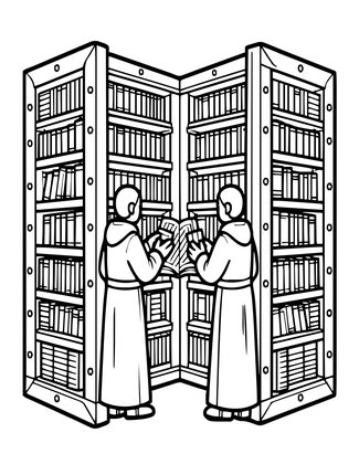 Sealed Archives - Free printable coloring page