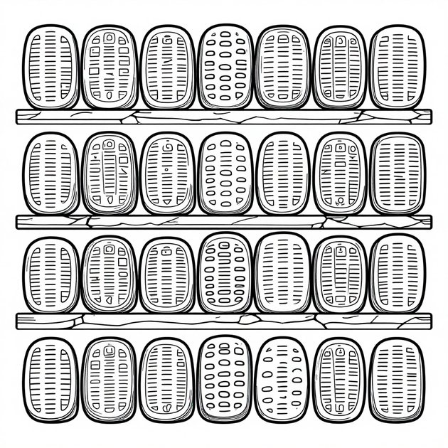 Clay Tablet Archive - Free printable coloring page