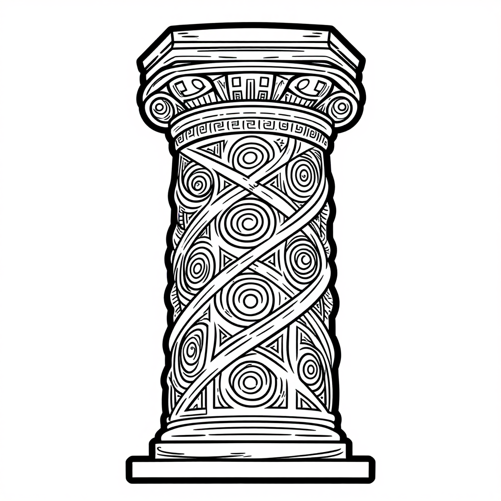 Ancient Roman Ruins coloring pages collection - 30 free printable pages