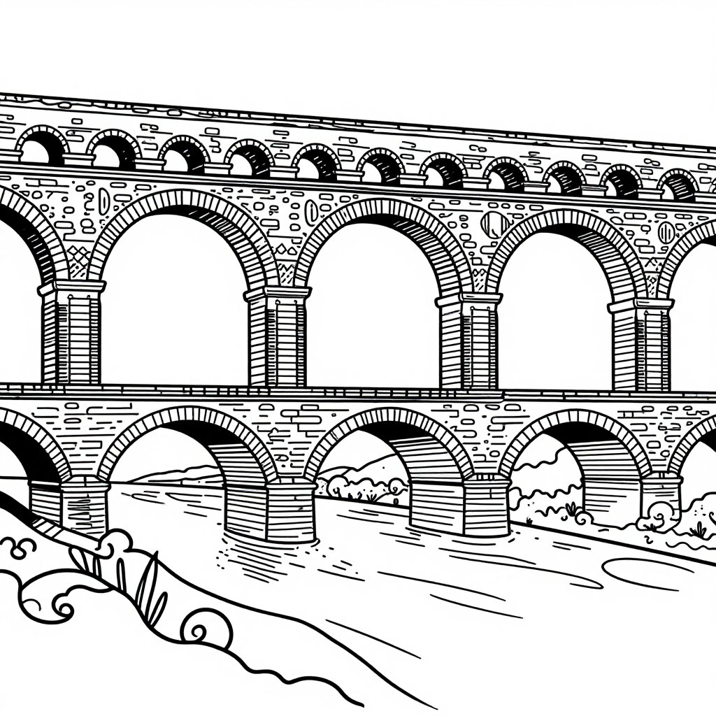 Colosseum Interior - free printable coloring page