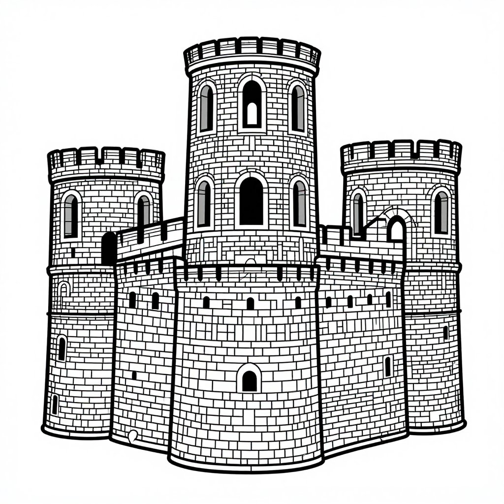 Pont du Gard - free printable coloring page